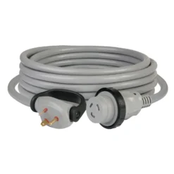 ParkPower® - 50' Extension Power Cord With Handle Grip (30A Straight Male X 30A Locking Female)