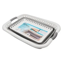 Camco® 51903 - White/Gray Plastic Collapsible Laundry Basket