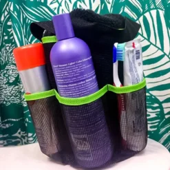 Camco® - Black/Green Fabric Mesh Shower Caddy -Magma Store 51997 5