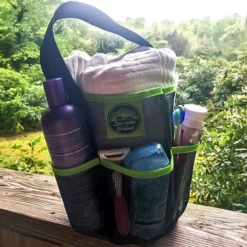 Camco® - Black/Green Fabric Mesh Shower Caddy -Magma Store 51997 7