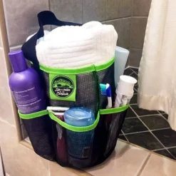 Camco® - Black/Green Fabric Mesh Shower Caddy -Magma Store 51997 8