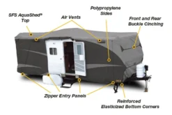 ADCO® 52238 - SFS AquaShed™ Designer Travel Trailer Cover (Gray, Up To 15') -Magma Store 52238 9