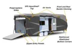 ADCO® 52273 - SFS AquaShed™ Designer Toy Hauler Trailer Cover (Gray, Up To 28') -Magma Store 52273 9
