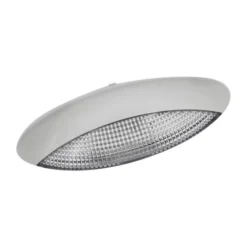 Diamond Group® - Eurostyle Oval Clear Lens White Case LED Porch/Utility Light