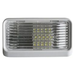 Diamond Group® - Rectangular Clear Lens White Case LED Porch/Utility Light