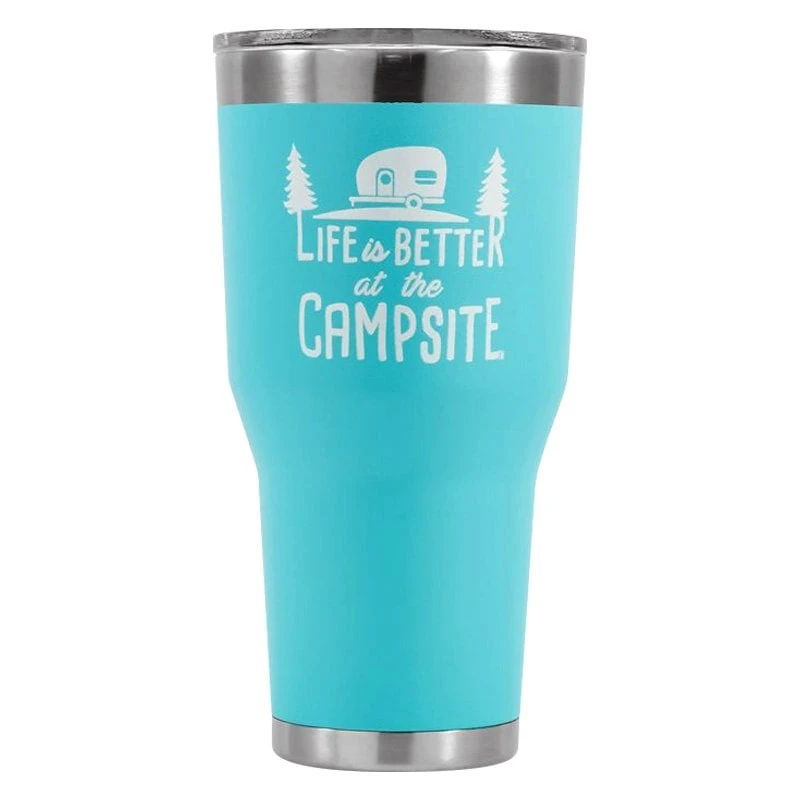Camco® 53058 - "Life Is Better At The Campsite" 30 Oz. Blue Stainless Steel Thermo Tumbler With "Life Is Better At The Campsite" Logo 1 Camco® 53058 - "Life Is Better At The Campsite" 30 Oz. Blue Stainless Steel Thermo Tumbler With "Life Is Better At The Campsite" Logo