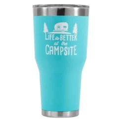 Camco® - "Life Is Better At The Campsite" 30 Oz. Stainless Steel Thermo Tumbler With "Life Is Better At The Campsite" Logo