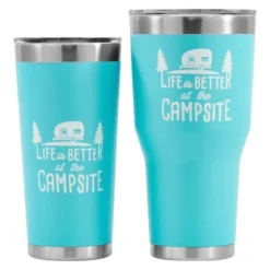 Camco® 53058 - "Life Is Better At The Campsite" 30 Oz. Blue Stainless Steel Thermo Tumbler With "Life Is Better At The Campsite" Logo 10 Camco® 53058 - "Life Is Better At The Campsite" 30 Oz. Blue Stainless Steel Thermo Tumbler With "Life Is Better At The Campsite" Logo -Magma Store 53058 5 1