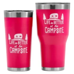 Camco® 53062 - "Life Is Better At The Campsite" 30 Oz. Pink Stainless Steel Thermo Tumbler With "Life Is Better At The Campsite" Logo 10 Camco® 53062 - "Life Is Better At The Campsite" 30 Oz. Pink Stainless Steel Thermo Tumbler With "Life Is Better At The Campsite" Logo -Magma Store 53062 5