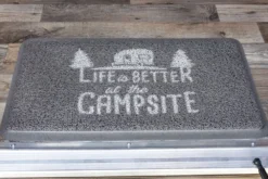 Camco® - Life Is Better At The Campsite™ 15" X 26.5" Gray Scraper Vinyl Door Mat -Magma Store 53200 7
