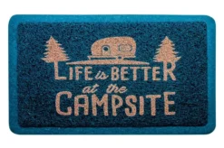 Camco® - Life Is Better At The Campsite™ 17.25" X 29" Blue Scraper Vinyl Door Mat -Magma Store 53201 3