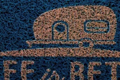 Camco® - Life Is Better At The Campsite™ 17.25" X 29" Blue Scraper Vinyl Door Mat -Magma Store 53201 7