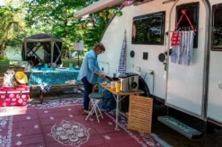 Camco® - RV And Tree Sketch Design Tablecloth With Bench Covers -Magma Store 53380 11