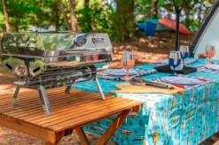 Camco® - RV And Tree Sketch Design Tablecloth With Bench Covers -Magma Store 53380 20