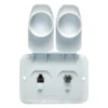 JR Products® - Polar White Double TV & Phone Wall Plate