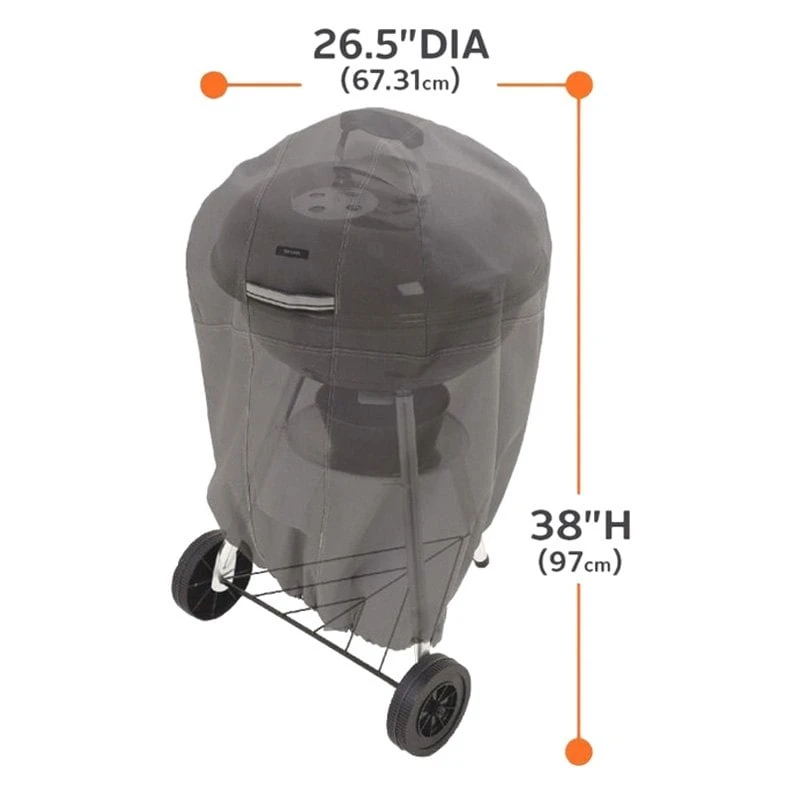 Classic Accessories® - Ravenna™ Dark Taupe Kettle BBQ Grill Cover (26.5"Dia X 38"H) 2 Classic Accessories® - Ravenna™ Dark Taupe Kettle BBQ Grill Cover (26.5"Dia X 38"H) - Image 2