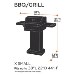 Classic Accessories® - Classic™ Black X-Small BBQ Grill Cover (38"L X 22"W X 44"H) -Magma Store 55 303 360401 00 5