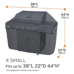 Classic Accessories® - Classic™ Black X-Small BBQ Grill Cover (38"L X 22"W X 44"H) -Magma Store 55 303 360401 00 6