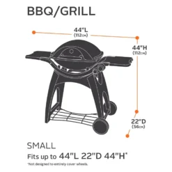 Classic Accessories® - Classic™ Black Small BBQ Grill Cover (44"L X 22"W X 44"H) -Magma Store 55 304 020401 00 5