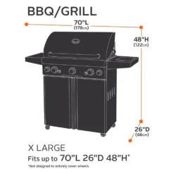 Classic Accessories® - Classic™ Black X-Large BBQ Grill Cover (70"L X 30"W X 48"H) -Magma Store 55 308 050401 00 5