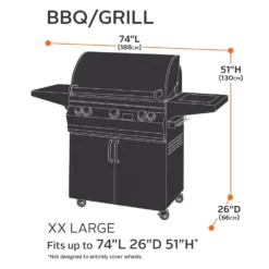 Classic Accessories® - Classic™ Black XX-Large BBQ Grill Cover (74"L X 30"W X 51"H) -Magma Store 55 309 060401 00 5