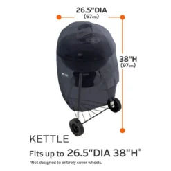 Classic Accessories® - Classic™ Black Kettle BBQ Grill Cover (26.5"Dia X 38"H) -Magma Store 55 315 010401 00 6