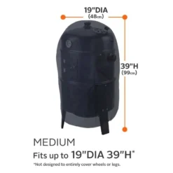 Classic Accessories® - Classic™ Black Round Smoker Cover (19"Dia X 39"H) -Magma Store 55 318 010401 00 6