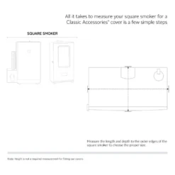 Classic Accessories® - Classic™ Black Square Smoker Cover (17"L X 20"W X 35.5"H) -Magma Store 55 319 010401 00 10