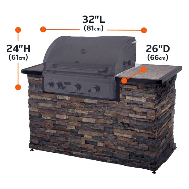 Classic Accessories® - Ravenna™ Dark Taupe X-Small Built-In Grill Cover (32"L X 26"W X 24"H) 2 Classic Accessories® - Ravenna™ Dark Taupe X-Small Built-In Grill Cover (32"L X 26"W X 24"H) - Image 2