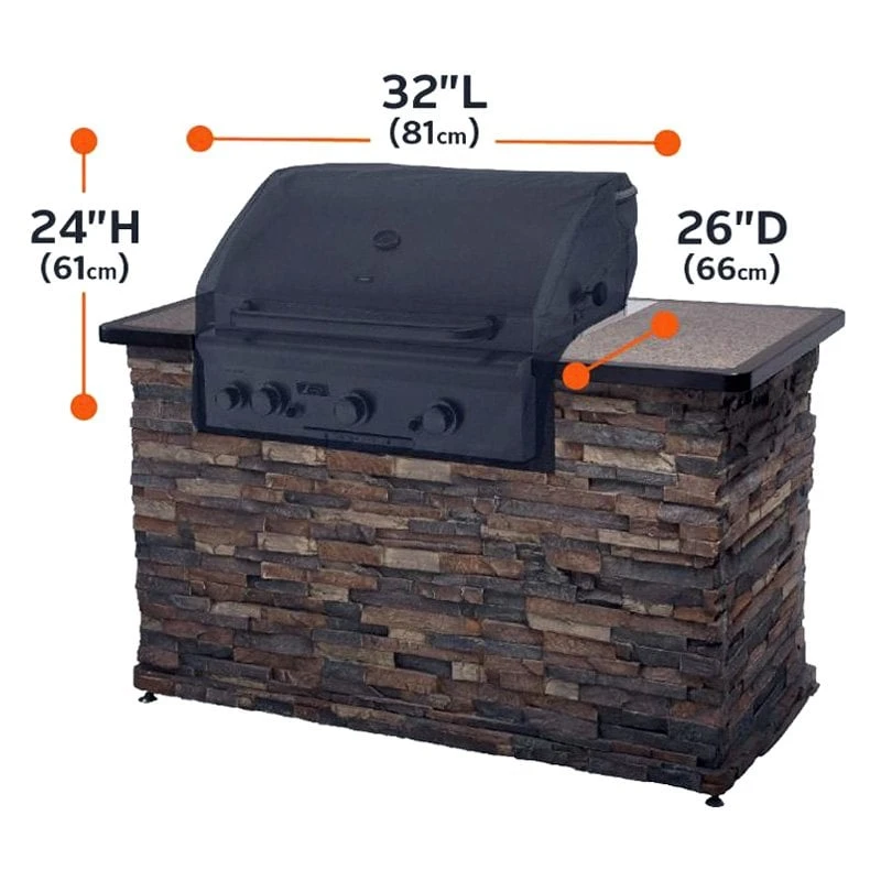 Classic Accessories® - Ravenna™ Black X-Small Built-In Grill Cover (32"L X 26"W X 24"H) 2 Classic Accessories® - Ravenna™ Black X-Small Built-In Grill Cover (32"L X 26"W X 24"H) - Image 2