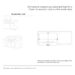 Classic Accessories® - Ravenna™ Black Small Built-In Grill Cover (37"L X 27"W X 24"H) -Magma Store 55 398 020401 ec 12