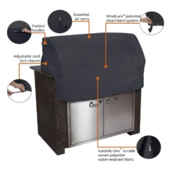 Classic Accessories® - Ravenna™ Black Small Built-In Grill Cover (37"L X 27"W X 24"H) -Magma Store 55 398 020401 ec 9