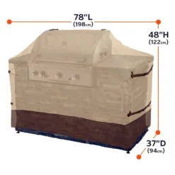 Classic Accessories® - Veranda™ Pebble Medium Island Grill Top Cover For Side Grill Head (78"L X 37"W X 48"H) -Magma Store 55 625 031501 00 2