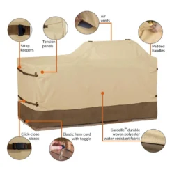 Classic Accessories® - Veranda™ Pebble X-Large Island Grill Top Cover For Side Grill Head (98"L X 37"W X 48"H) -Magma Store 55 627 051501 00 15