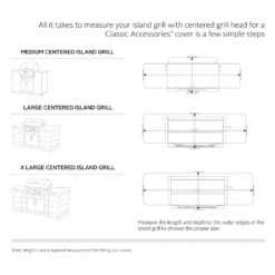 Classic Accessories® - Veranda™ Pebble Large Island Grill Top Cover For Center Grill Head (86"L X 44"W X 48"H) -Magma Store 55 629 041501 00 18