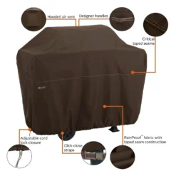 Classic Accessories® - Madrona™ Dark Cocoa Large BBQ Grill Cover (64"L X 24"W X 48"H) -Magma Store 55 726 046601 rt 13