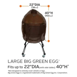 Classic Accessories® - Madrona™ Dark Cocoa Large Kamado Grill Cover (22"Dia X 40"H) -Magma Store 55 729 046601 rt 12