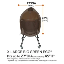 Classic Accessories® - Madrona™ Dark Cocoa X-Large Kamado Grill Cover (27"Dia X 45"H) -Magma Store 55 730 056601 rt 12