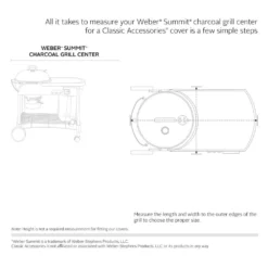 Classic Accessories® - Veranda™ Pebble Small Island Grill Top Cover For Weber Summit Grill (57"L X 36"W X 48"H) -Magma Store 55 819 261501 00 16