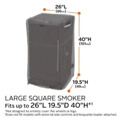 Classic Accessories® - Ravenna™ Dark Taupe Large Square Smoker Cover (26"L X 19.5"W X 40"H) -Magma Store 55 852 045101 ec 15