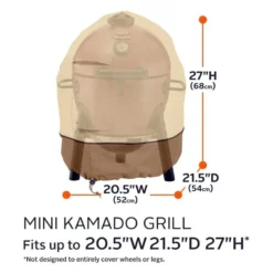 Classic Accessories® - Veranda™ Pebble Mini Kamado Grill Cover (20.5"L X 21.5"W X 27"H) -Magma Store 55 968 011501 00 10