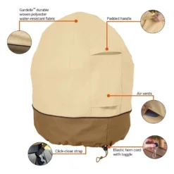 Classic Accessories® - Veranda™ Pebble Mini Kamado Grill Cover (20.5"L X 21.5"W X 27"H) -Magma Store 55 968 011501 00 11