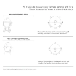 Classic Accessories® - Veranda™ Pebble Mini Kamado Grill Cover (20.5"L X 21.5"W X 27"H) -Magma Store 55 968 011501 00 12