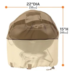 Classic Accessories® - Veranda™ Pebble Portable Round Table Top Grill Cover & Carry Bag (22"Dia X 18"H) -Magma Store 55 973 031501 00 11