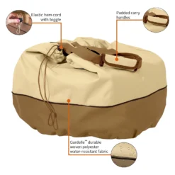 Classic Accessories® - Veranda™ Pebble Portable Round Table Top Grill Cover & Carry Bag (22"Dia X 18"H) -Magma Store 55 973 031501 00 12