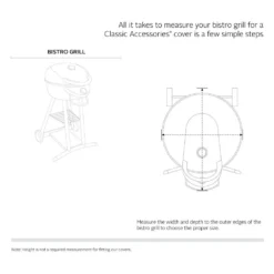 Classic Accessories® - Veranda™ Pebble Bistro Grill Cover (30"L X 26"W X 38"H) -Magma Store 55 993 011501 00 12