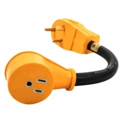 Camco® - Power Grip™ 12" Dogbone Power Adapter With Handle Grip (30A Male X 15A Female) 11 Camco® - Power Grip™ 12" Dogbone Power Adapter With Handle Grip (30A Male X 15A Female) -Magma Store 55153 3