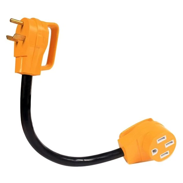 Camco® - Power Grip™ 18" Dogbone Power Adapter With Handle Grip (30A Male X 50A Female) 2 Camco® - Power Grip™ 18" Dogbone Power Adapter With Handle Grip (30A Male X 50A Female) - Image 2