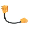 Camco® - Power Grip™ 18" Dogbone Power Adapter With Handle Grip (30A Male X 30A Female)