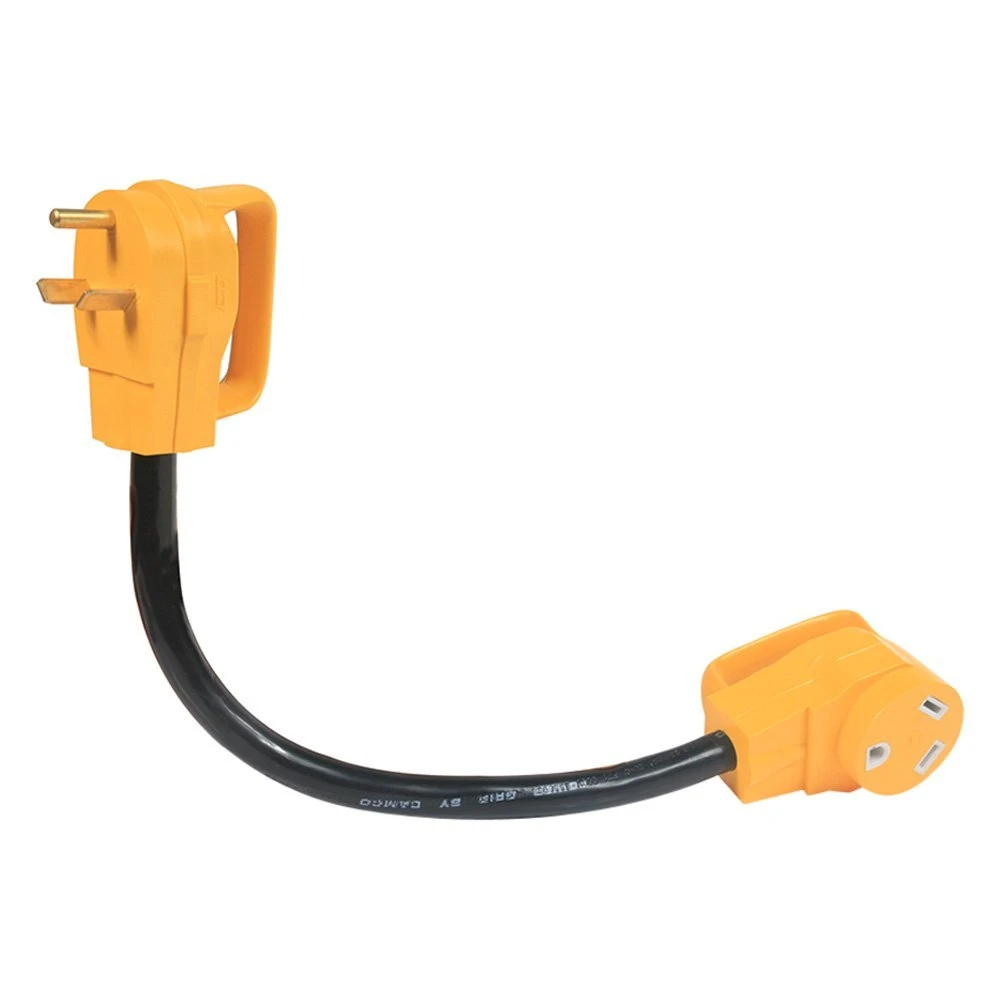 Camco® - Power Grip™ 18" Dogbone Power Adapter With Handle Grip (30A Male X 30A Female) 1 Camco® - Power Grip™ 18" Dogbone Power Adapter With Handle Grip (30A Male X 30A Female)